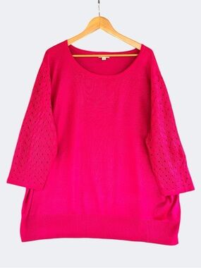🎉5 for $45🎉 Cato knit top blouse shirt size 22W/24W pink